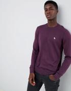 Abercrombie & Fitch Core Icon Logo Crew Neck Knit Sweater In Purple - Purple