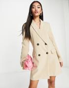 Stradivarius Blazer Dress In Stone-neutral