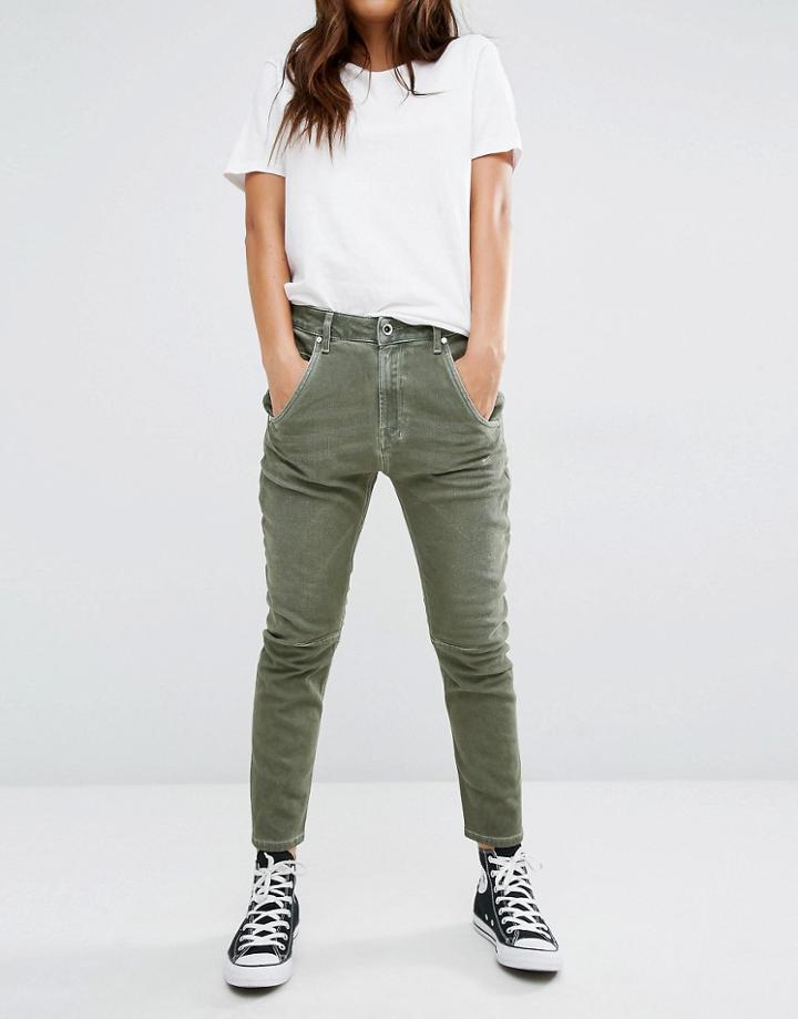 Diesel Fayza Low Waist Relaxed Boyfriend Jean - Military Green