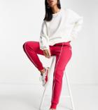 Russell Athletic R Panel Cuffed Sweatpants In Persian Red