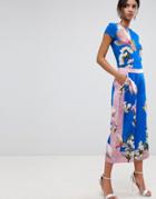 Ted Baker Debbae Culottes In Harmony Floral Print - Blue