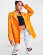 Missyempire Exclusive Oversized Blazer In Orange