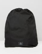 Asos Drawstring Backpack In Black - Black