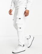 Topman Untitled Cargo Sweatpants In White - Part Of A Set