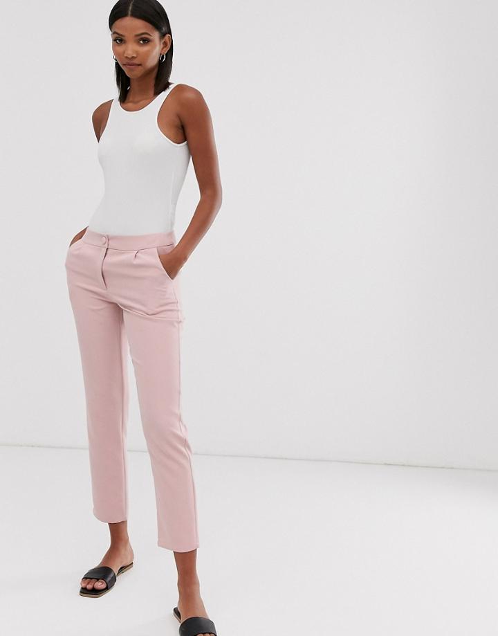 Unique21 Pleat Detail Pencil Pants-pink