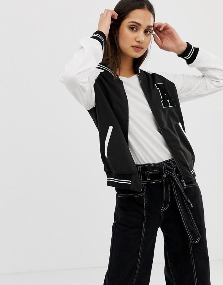 Qed London Bomber Jacket With Patches - Multi