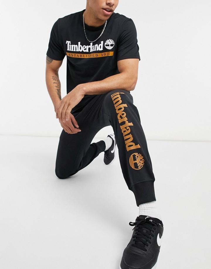 Timberland Yc Core Tree Logo Sweatpants In Navy