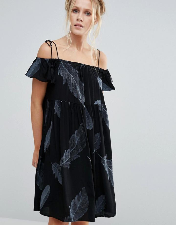 Little White Lies Francoise Cold Shoulder Dress - Black