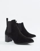 Head Over Heels Pagey Block Heel Chelsea Boots - Black