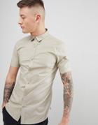 Only & Sons Slim Fit Short Sleeve Shirt - Beige