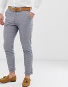 Jack & Jones Premium Slim Fit Suit Pants In Gray Check