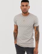 Siksilk Muscle T-shirt With Monogram In Cream