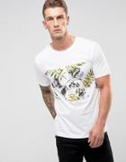 Only & Sons T-shirt With Printed Panel - White