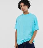 Collusion Oversized T-shirt In Blue-green