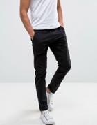 Only & Sons Skinny Fit Chinos In Black - Black