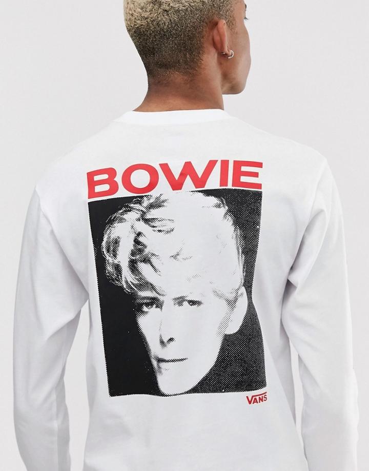 Vans X David Bowie Long Sleeve Top With Back Print In White