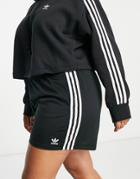 Adidas Originals Plus 3 Stripe Shorts In Black