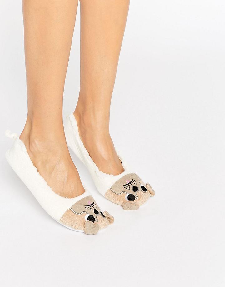 Chelsea Peers Pug Slipper - Cream