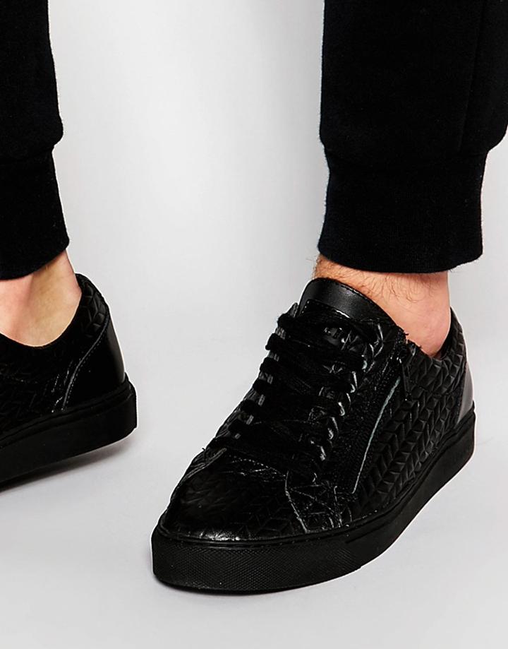 Religion Herringbone Sneakers - Black