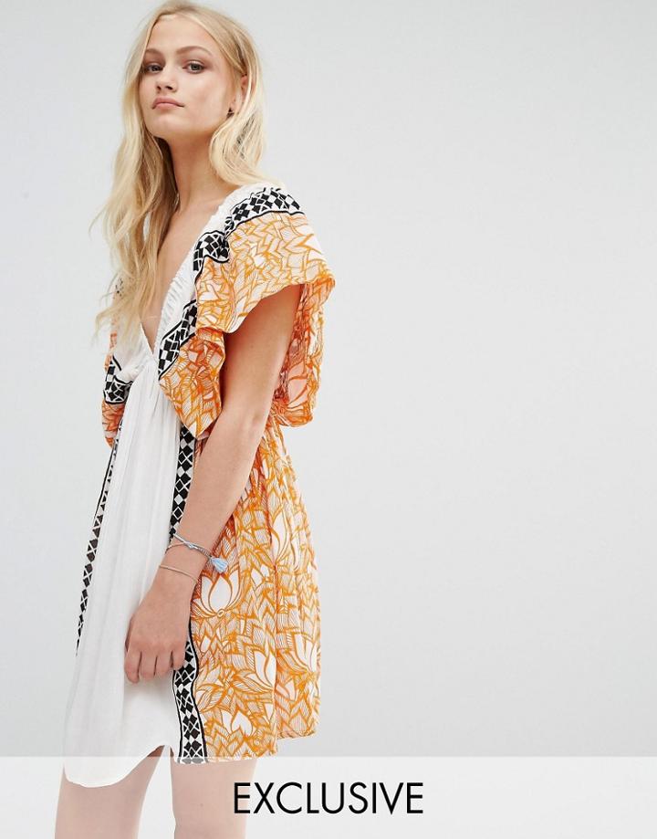 Akasa Printed Beach Dress - Multi