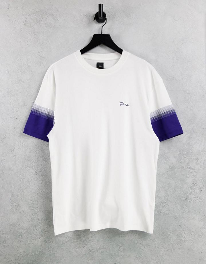 River Island Prolific T-shirt With Contrast Sleeve In White