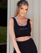 Odolls Collection Logo Crop Top In Black