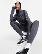Asos 4505 Run Jacket With Thumb Holes And Phone Pocket-grey