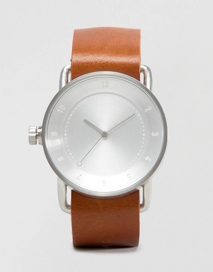 Tid No 2 Leather Watch In Tan - Tan