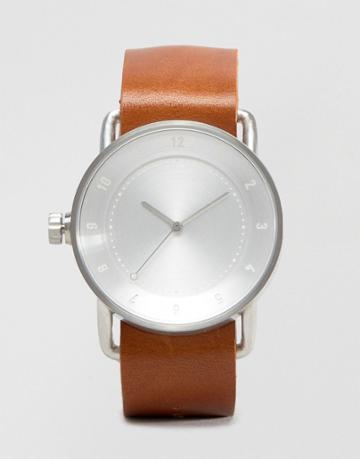 Tid No 2 Leather Watch In Tan - Tan
