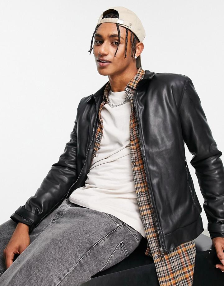 Bolongaro Trevor Faux Leather Jacket In Black