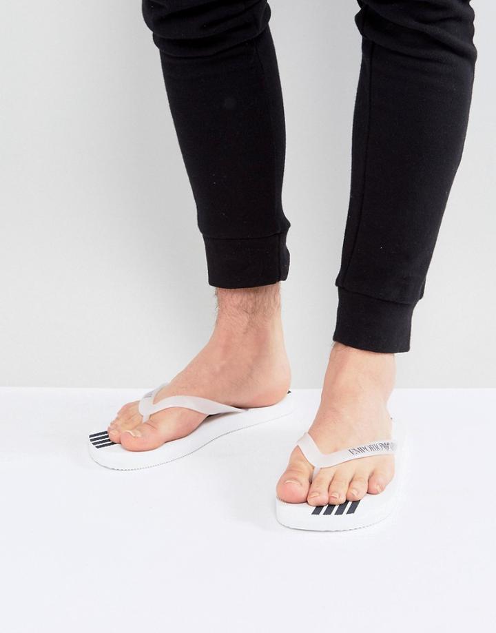 Emporio Armani Flip Flops - White
