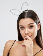 Asos Fancy Dress Metallic Bunny Ears - Black