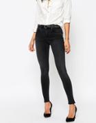 Asos 'sculpt Me' Premium Jeans In Brooklyn Washed Black - Washed Black
