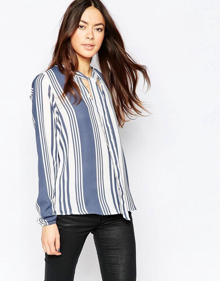 Jdy Striped Pussybow Blouse