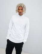 Adidas Skateboarding Roll Neck Long Sleeve T-shirt In White Dh6670 - White