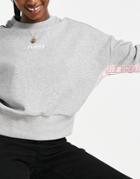 Guess Logo Taping Crew Neck Sweater In Gray Heather-grey