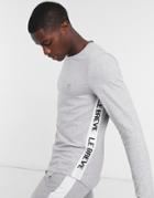 Le Breve Lounge Long Sleeve T-shirt In Gray