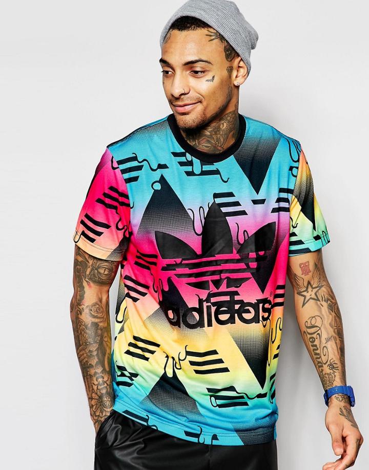 Adidas Originals Retro T-shirt Aj7851 - Blue