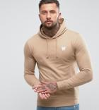 Good For Nothing Hoodie In Stone With Chest Logo Exclusive To Asos