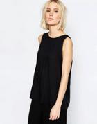 Weekday Blouse With Cross Over Back Detail - Black