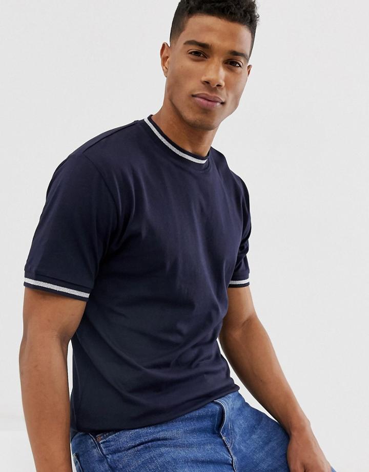 Only & Sons Ringer T-shirt-navy