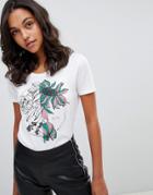Boss Casual Floral Logo T-shirt - White