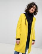 Mango Color Pop Overcoat - Yellow