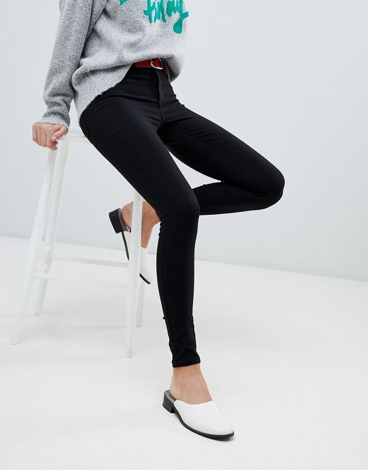 Pieces High Waisted Jegging - Black