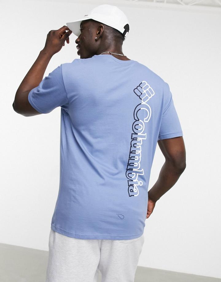 Columbia Csc Basic Logo T-shirt In Light Blue-grey