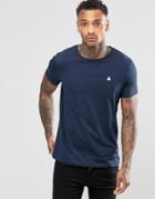 Asos T-shirt With Logo And Crew Neck In Navy - Navy