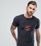 Replay Tattoo Rose T-shirt Black - Black