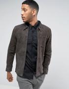 Selected Leather Jacket - Gray