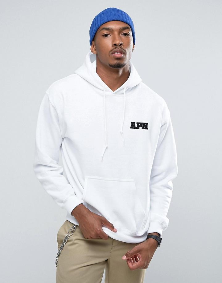 Apn Embroidered Logo Hoodie - White