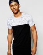 Asos Muscle T-shirt With Crack Yoke Print In Black - Black